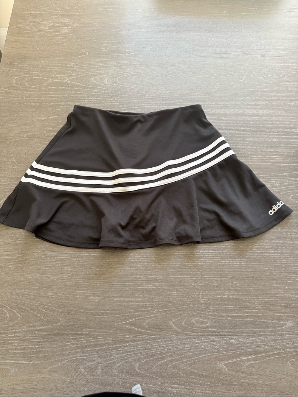adidas Black Skater Skirt with White Triple Stripes